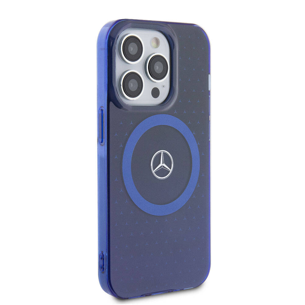 Mercedes Benz iPhone 15 Pro Orjinal Lisanslı M-safe Şarj Özellikli Çift Katmanlı Mavi Yıldız Desenli Kılıf Mercedes Benz iPhone 15 Pro Orjinal Lisanslı M-safe Şarj Özellikli Çift Katmanlı Mavi Yıldız Desenli Kılıf